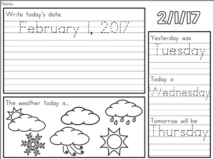 Editable Calendar Writing Workbook ( USE IT ALL YEAR! )