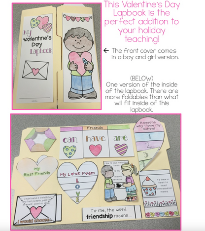 Valentine's Day Lapbook { with 11 foldables! } V-Day Research Lapbook