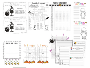 Halloween Activities for Special Ed Halloween Literacy and Math Games