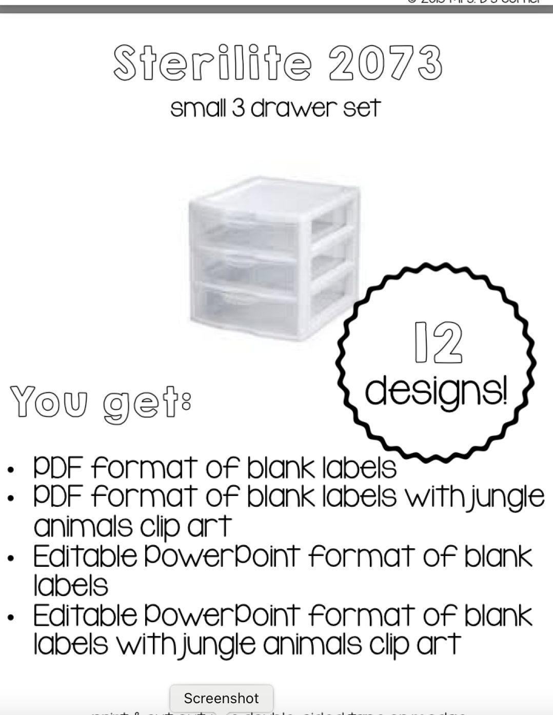 Sterilite Container Templates { Jungle Zoo Theme }