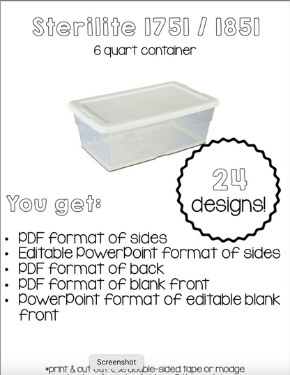 Sterilite Container Templates { Nautical Theme }