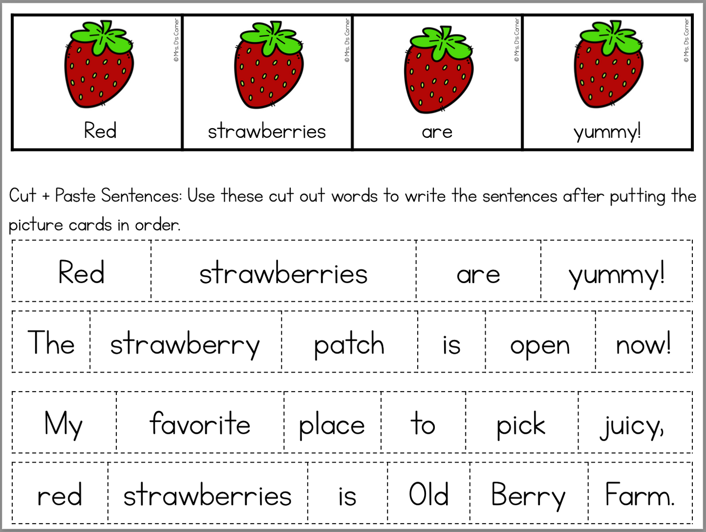 Sentence Builder Bundle |Special Education Writing Bundle