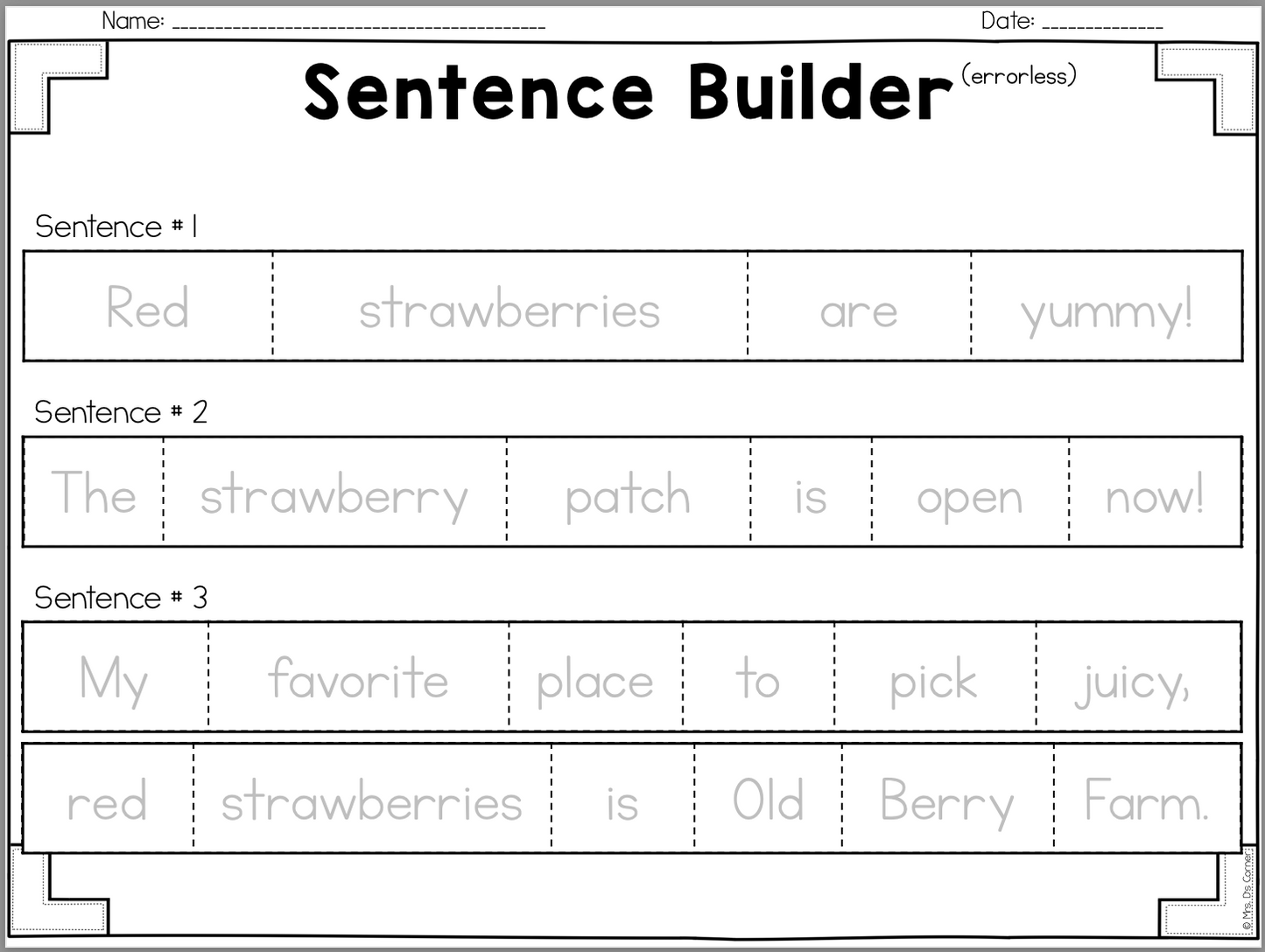 Sentence Builder Bundle |Special Education Writing Bundle