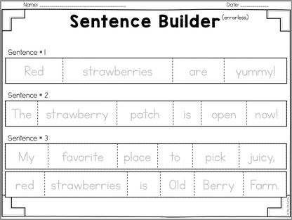 Sentence Builder Bundle |Special Education Writing Bundle