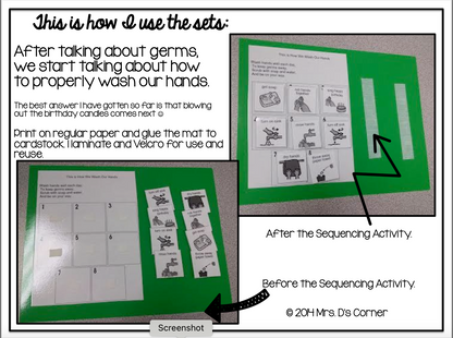 Social Skills Sorting - Germs and How to Wash Your Hands