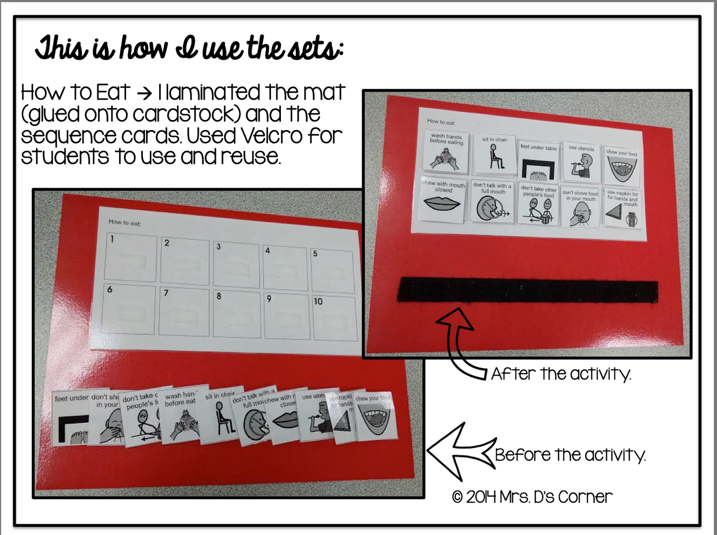 Social Skills Sequencing - How to Eat { Plus 2 Visual Recipe Activities }