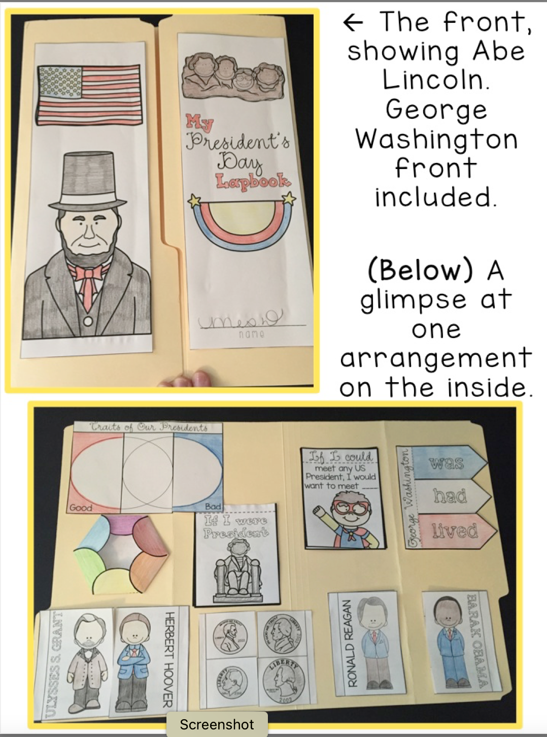 President's Day Lapbook { with 11 foldables }