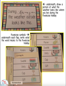 Kwanzaa Lapbook { with 11 foldables! } for Grades 2 - 5