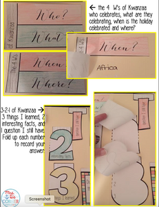 Kwanzaa Lapbook { with 11 foldables! } for Grades 2 - 5