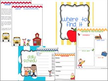 Load image into Gallery viewer, Editable Substitute Binder { School Days } Ultimate Binder Guide for Substitutes
