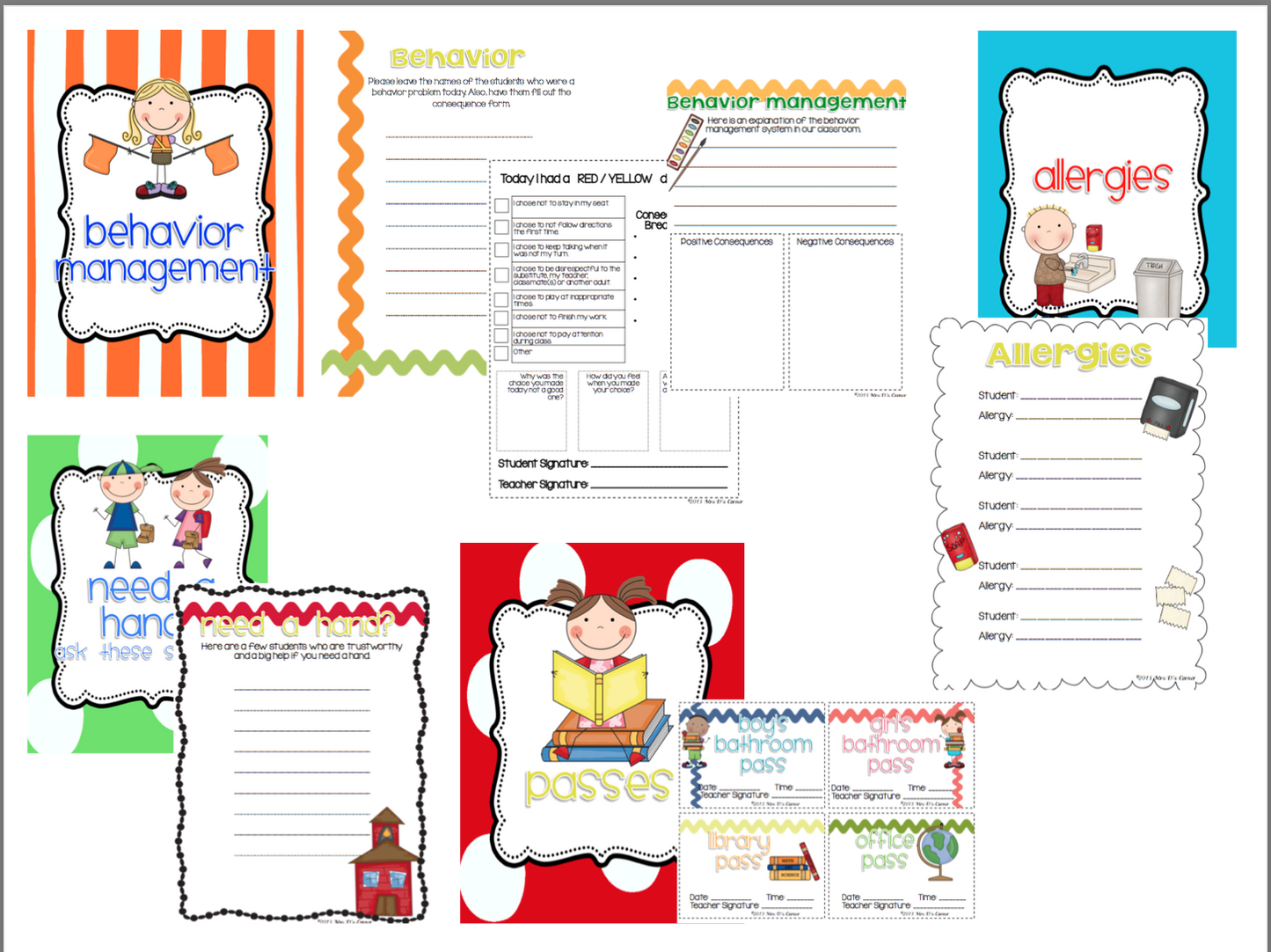 Editable Substitute Binder { School Days } Ultimate Binder Guide for Substitutes