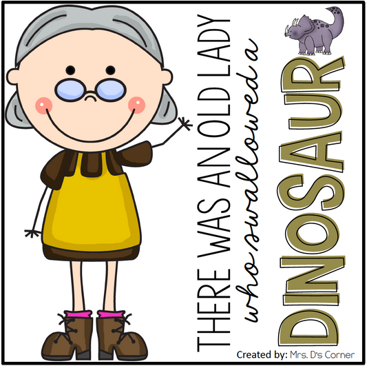 Old Lady Swallowed a Dinosaur Book Companion [4 different activities!]