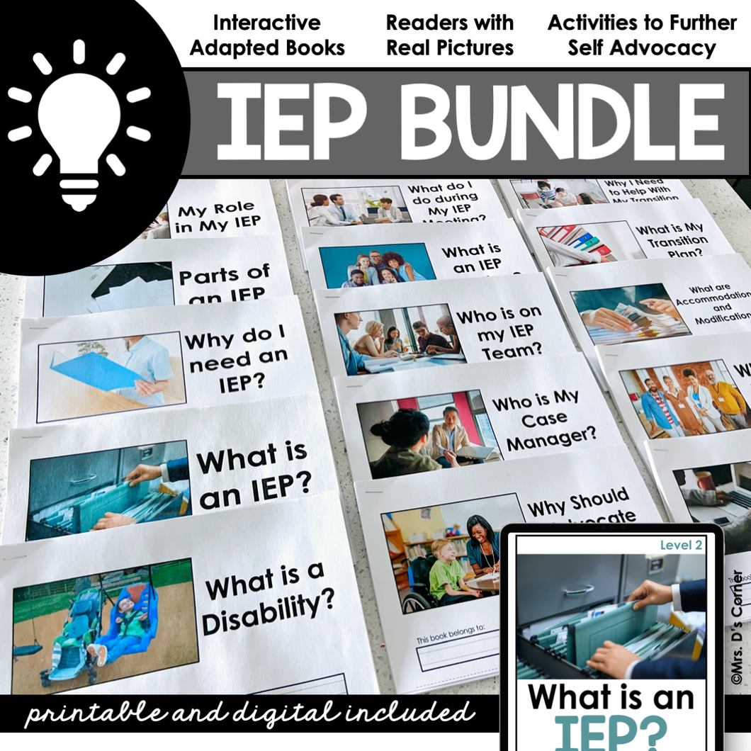 BUNDLE | Student IEP Advocacy Books + Activities [15 total titles!]