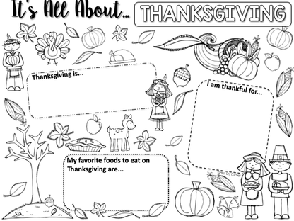 NO PREP Thanksgiving Activity Packet [13 activities]