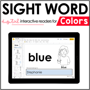 Digital Colors Interactive Sight Word Reader Bundle | Color Activity Books
