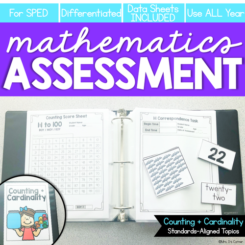 Counting and Cardinality Math Assessment for K-3