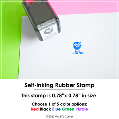 Data Collected Self-inking Rubber Stamp | Mrs. D's Rubber Stamp Collection