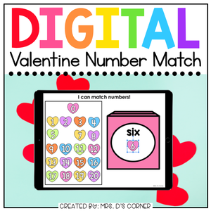 Valentine Number Matching Digital Activity | Distance Learning