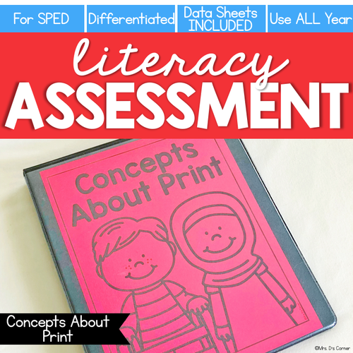Concepts About Print Assessment - Literacy Reading Assessment for Special Ed