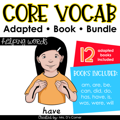 Helping Words Core Vocabulary Adapted Book Bundle [Level 1 and Level 2]