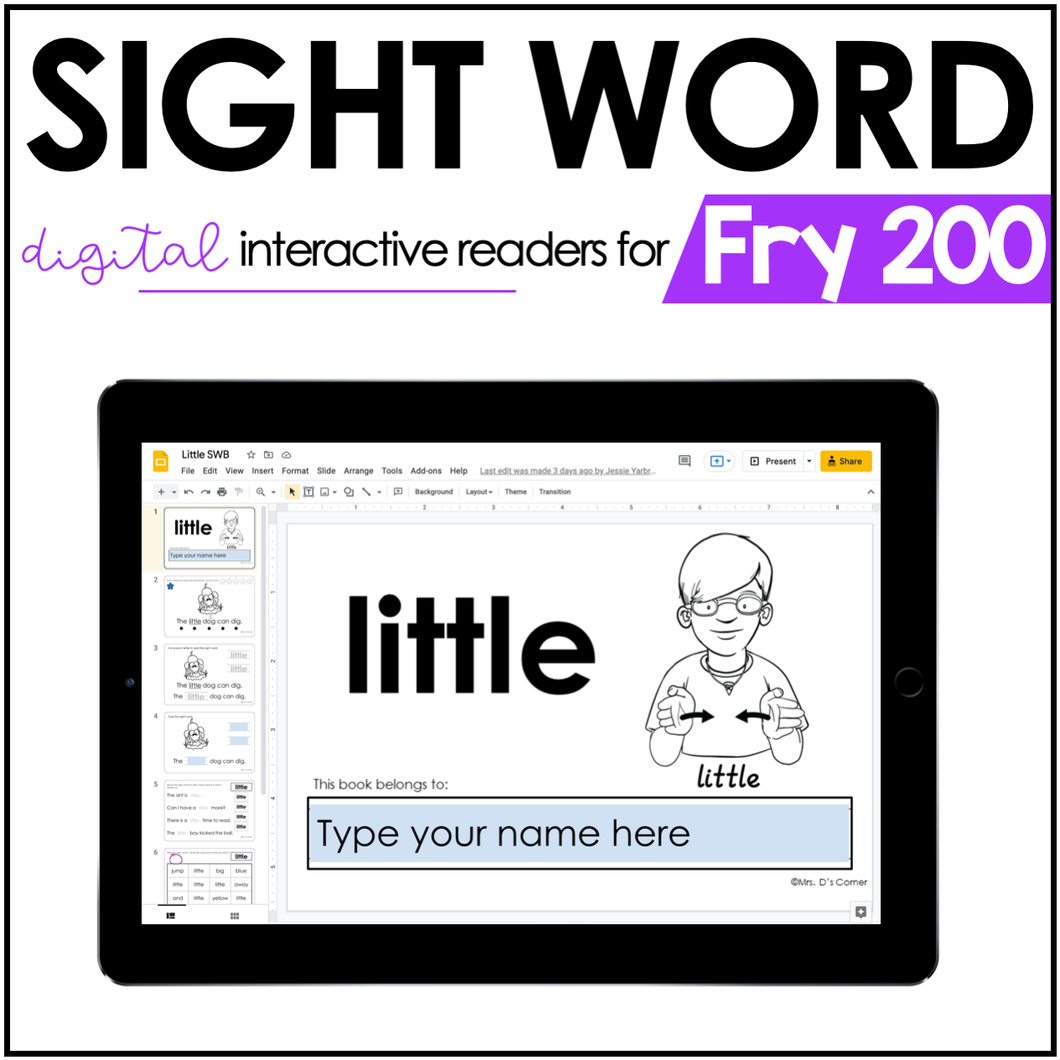 Digital Fry 200 Interactive Sight Word Reader Bundle | Sight Word Books