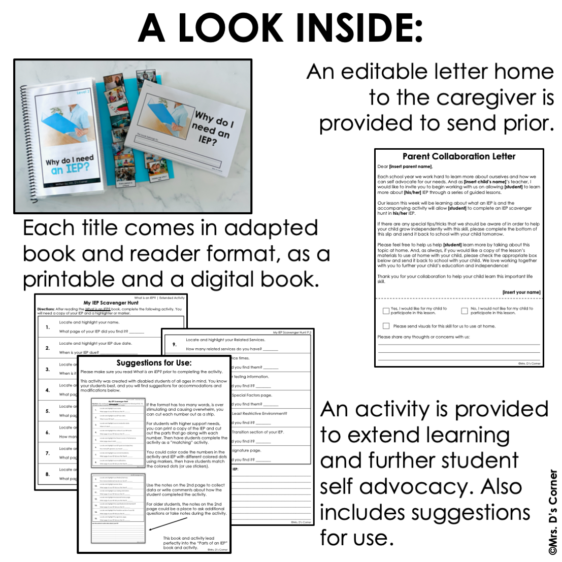 BUNDLE | Student IEP Advocacy Books + Activities [15 total titles!]