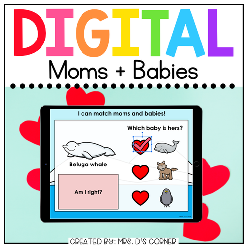 Matching Mom and Baby Animals Digital Activity | Distance Learning