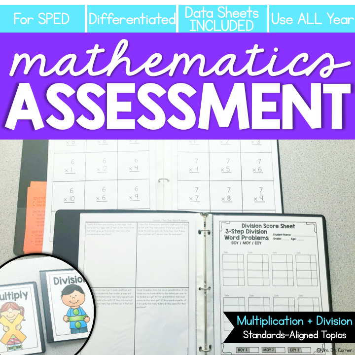 Multiplication and Division Math Assessment