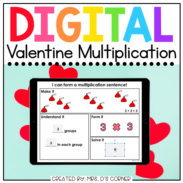 Valentine Multiplication Digital Activity | Distance Learning
