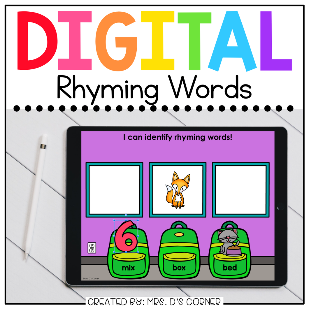 Word Family Matching - End of Year Digital Activity | Distance Learning