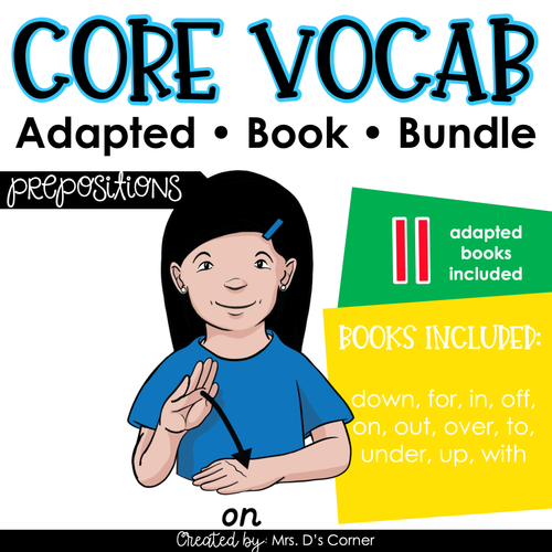 Prepositions Core Vocabulary Adapted Book Bundle [Level 1 and Level 2]