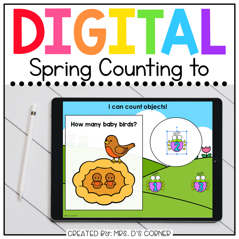 Spring Counting Digital Activity | Distance Learning – mrsdsshop