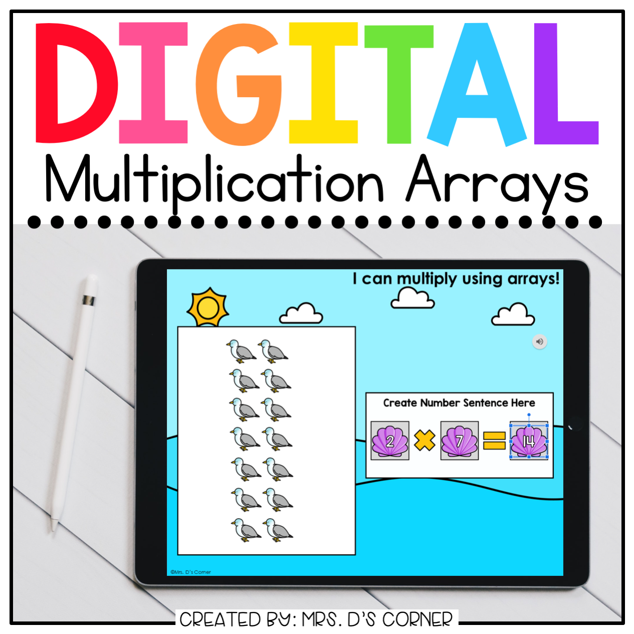 Summer Multiplication Arrays Digital Activity
