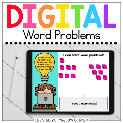 End of Year Word Problems Digital Activity | Distance Learning