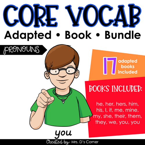 Pronouns Core Vocabulary Adapted Book Bundle [Level 1 and Level 2]