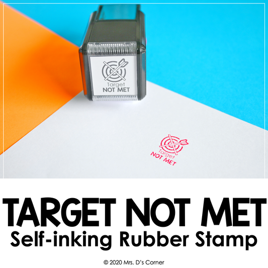 Target Not Met Self-inking Rubber Stamp | Mrs. D's Rubber Stamp Collection