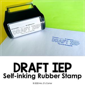 Draft IEP Self-inking Rubber Stamp | Mrs. D's Rubber Stamp Collection