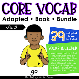 Verbs Core Vocabulary Adapted Book Bundle [Level 1 and Level 2]
