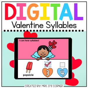 Valentine Syllables Digital Activity | Distance Learning