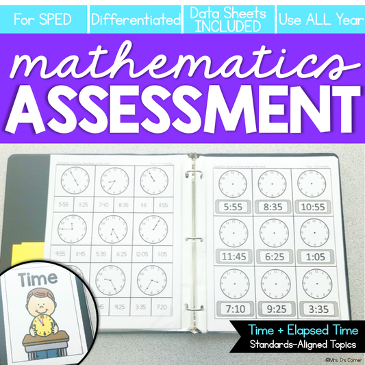 Time Assessments | Digital + Analog Time | Elapsed Time Assessments