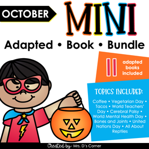 October Mini Adapted Book Bundle [11 books!] Digital + Printable Adapted Books