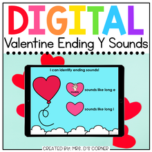 Load image into Gallery viewer, Valentine Ending Y Long and Short Sounds Digital Activity | Distance Learning