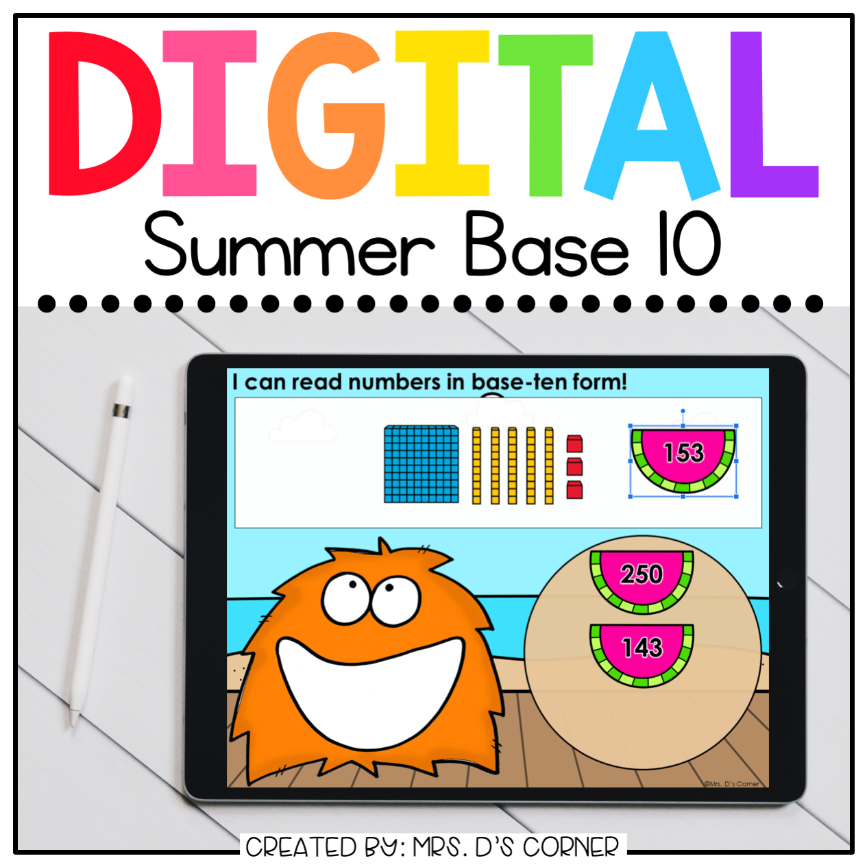 Base Ten through 1000 Digital Activity | Distance Learning