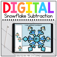 Load image into Gallery viewer, Snowflake Subtraction Digital Activity | Distance Learning