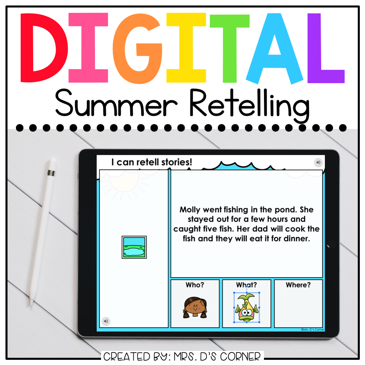 Summer Retelling Digital Activity | Distance Learning