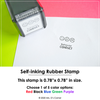 Behavior Conduct Self-inking Rubber Stamp | Mrs. D's Rubber Stamp Collection