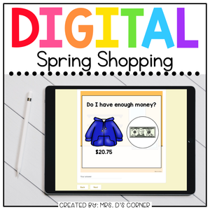 Spring Shopping Digital Activity | Distance Learning