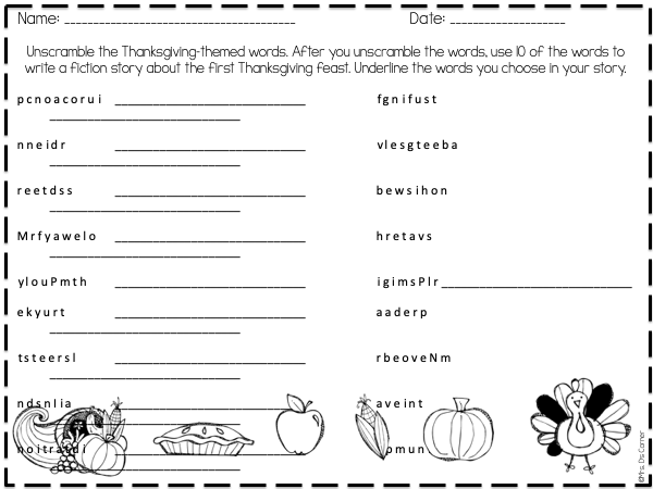 NO PREP Thanksgiving Activity Packet [13 activities]