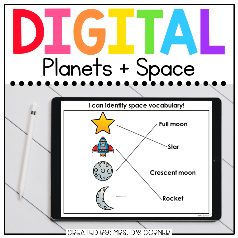 Planets + Space Digital Basics for Special Ed | Distance Learning