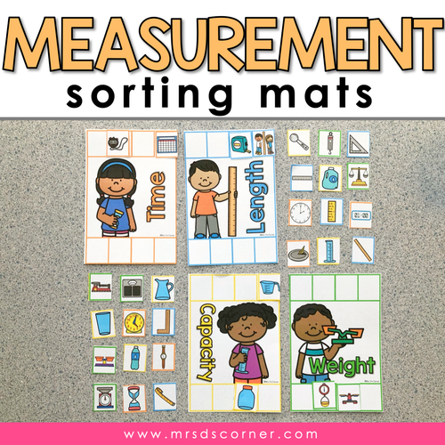 Measurement Sorting Mats [4 mats included] | Types of Measurement Activity